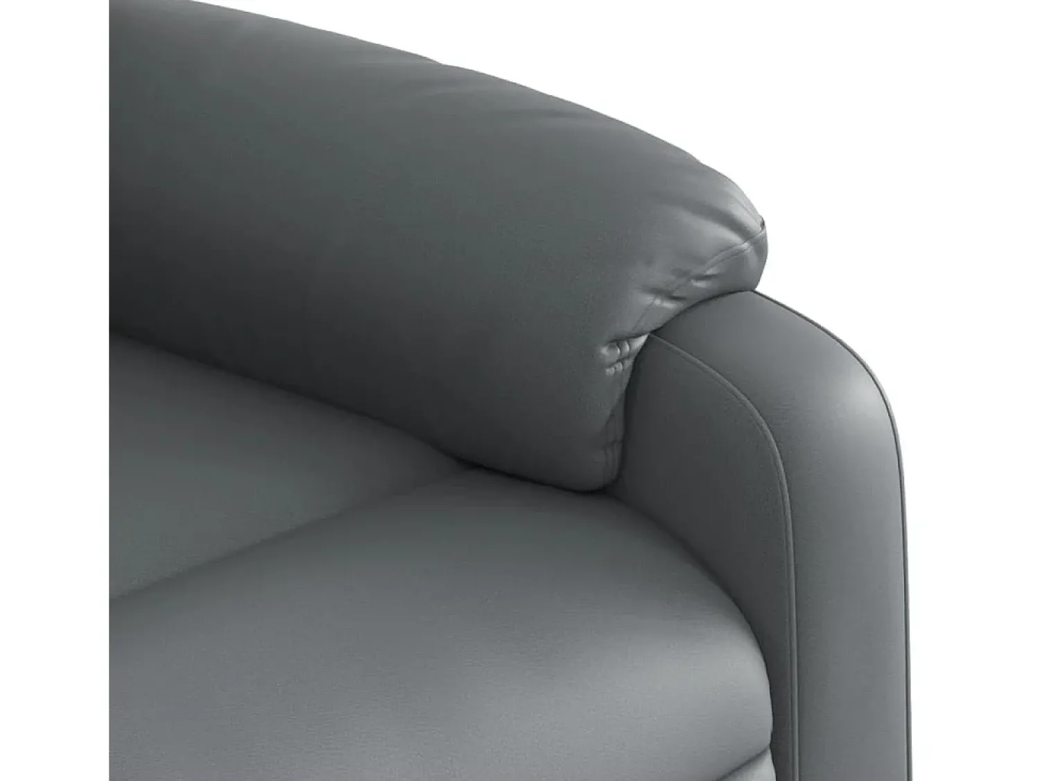 Poltrona|vidaxl Poltrona reclinável elétrica couro artificial Cinzento