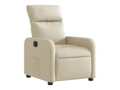 Outlet Poltrona reclinável elétrica tecido cor PT447741 Creme