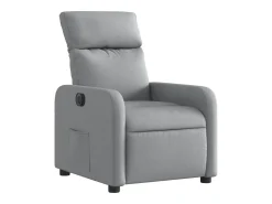 Sale Poltrona reclinável elétrica tecido cinzento-claro PT287423 Cinzento claro