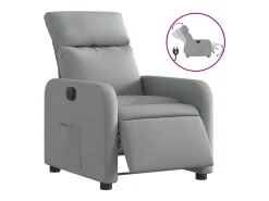 Sale Poltrona reclinável elétrica tecido cinzento-claro PT287423 Cinzento claro