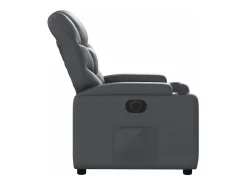 Poltrona|vidaxl Poltrona reclinável elétrica couro artificial Cinzento