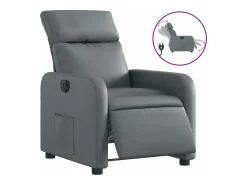 Poltrona reclinável elétrica couro artificial PT837040^ Poltrona