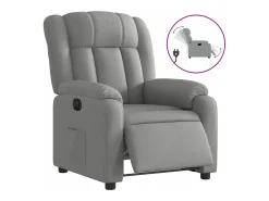 vidaxl Poltrona reclinável elétrica tecido -claro^ Poltrona