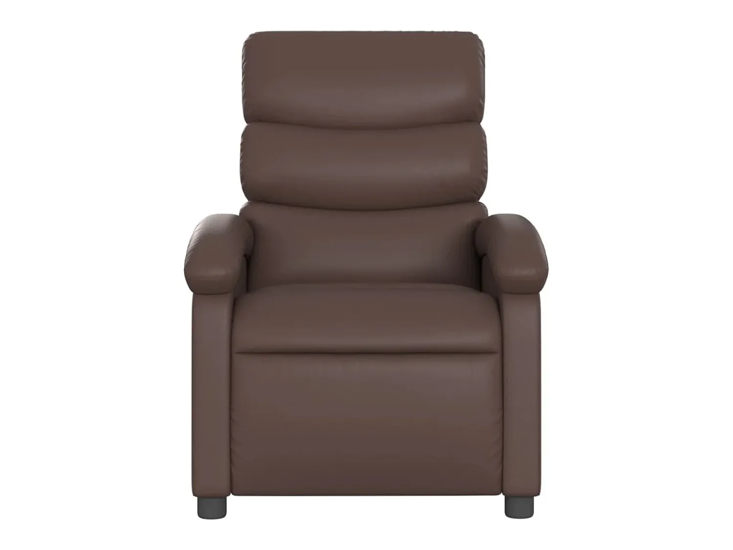 Hot vidaxl Poltrona reclinável elétrica couro artificial castanho Castanho chocolate