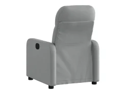 Poltrona reclinável elétrica tecido cinzento-claro PT670386^ Poltrona