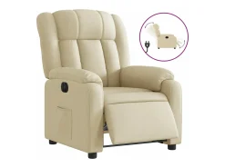 Poltrona* Poltrona reclinável elétrica tecido cor PT466946 Creme