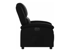 New vidaxl Poltrona reclinável elétrica couro artificial Preto