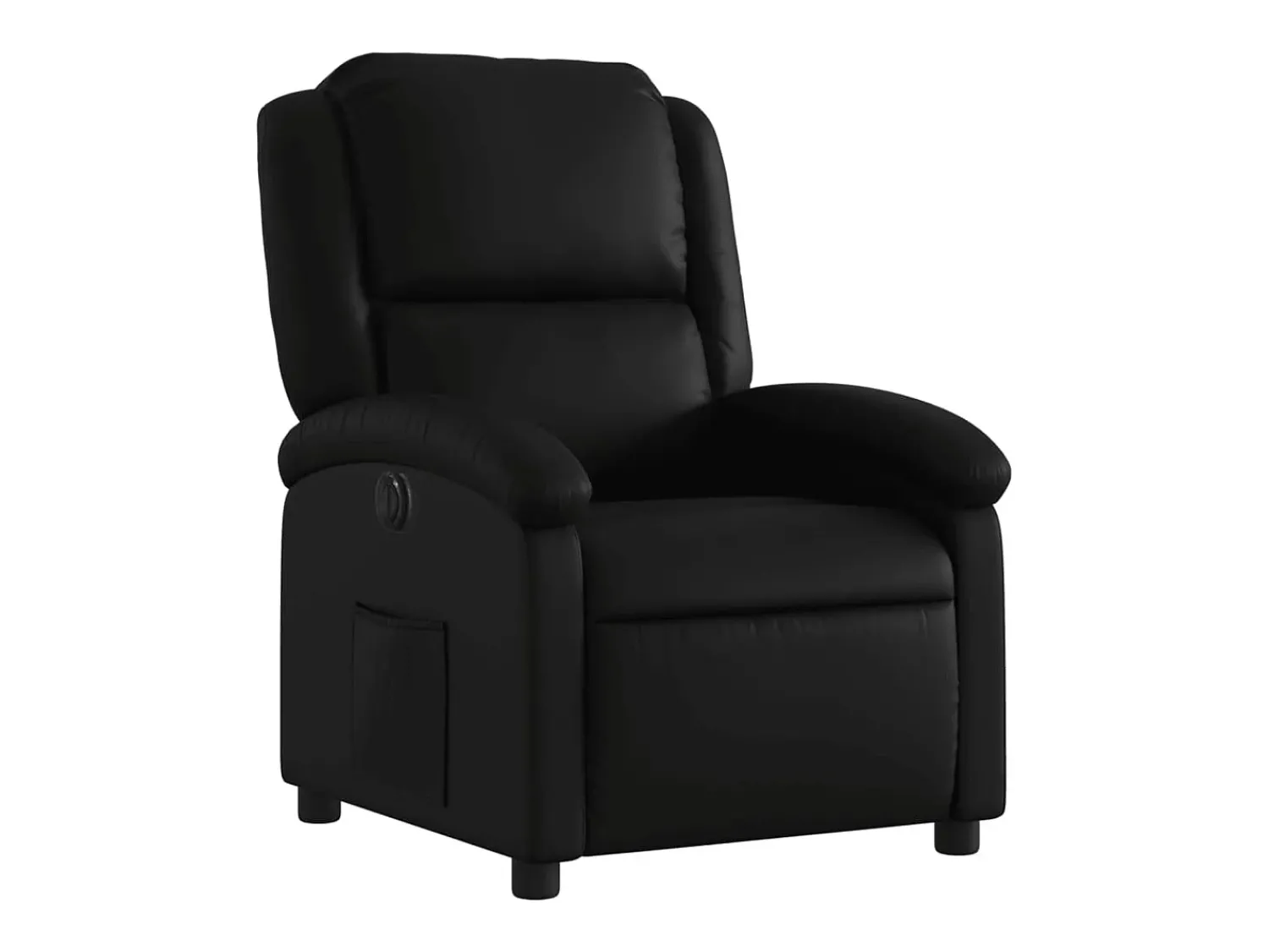 New vidaxl Poltrona reclinável elétrica couro artificial Preto