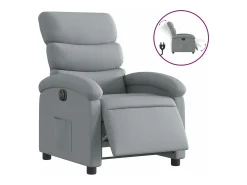 Poltrona* Poltrona reclinável elétrica tecido cinzento-claro PT482508 Cinzento claro