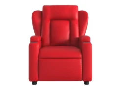 vidaxl Poltrona reclinável elétrica couro artificial Vermelho