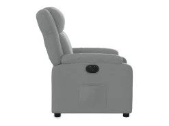 Poltrona*vidaxl Poltrona reclinável elétrica tecido -claro Cinzento