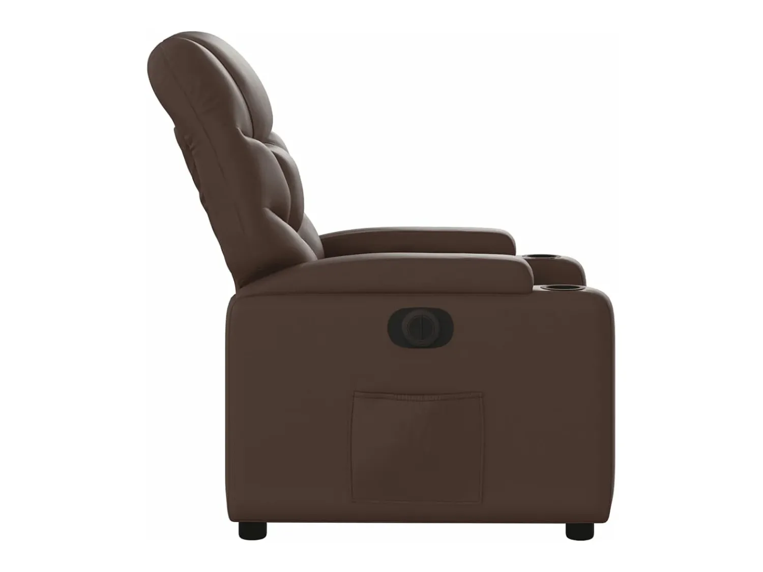 Poltrona*vidaxl Poltrona reclinável elétrica couro artificial Castanho