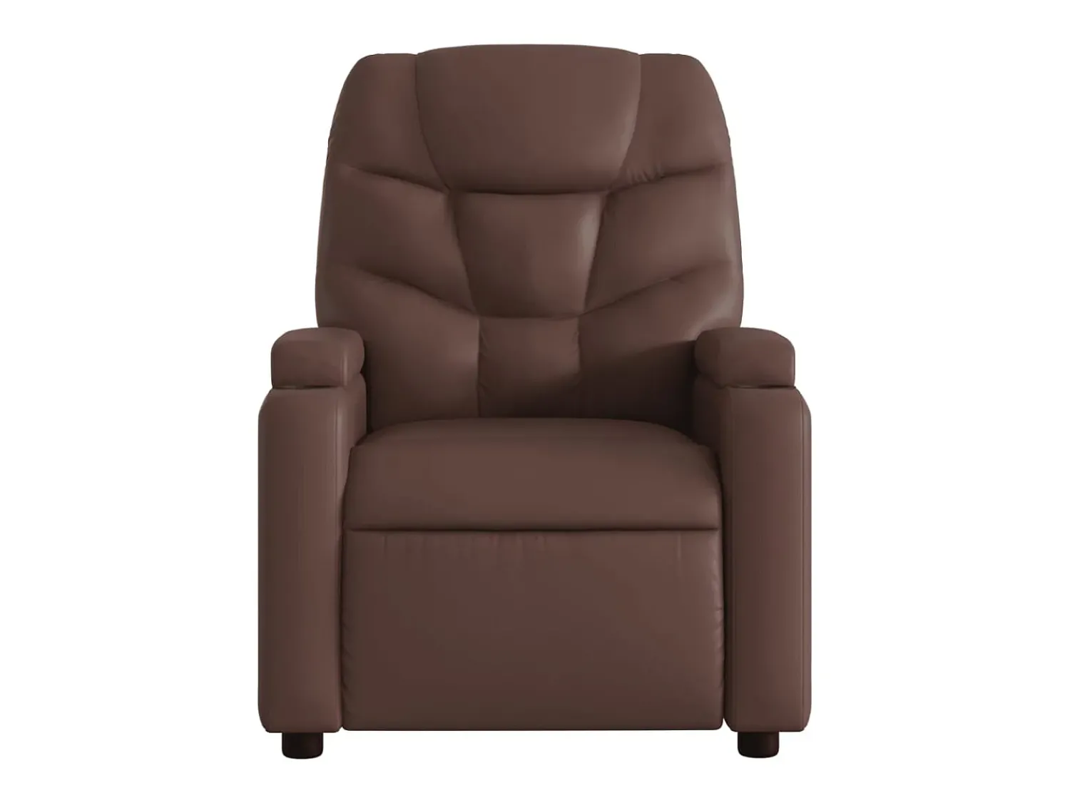 Poltrona*vidaxl Poltrona reclinável elétrica couro artificial Castanho