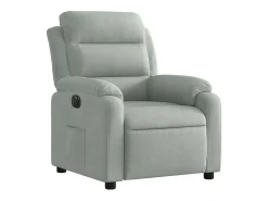 Poltrona| Poltrona reclinável elétrica veludo cinzento-claro PT162904 Cinzento claro