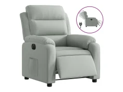 Poltrona| Poltrona reclinável elétrica veludo cinzento-claro PT162904 Cinzento claro
