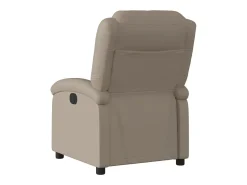 Sale Poltrona reclinável elétrica couro artificial cor cappuccino PT628988 Castanho