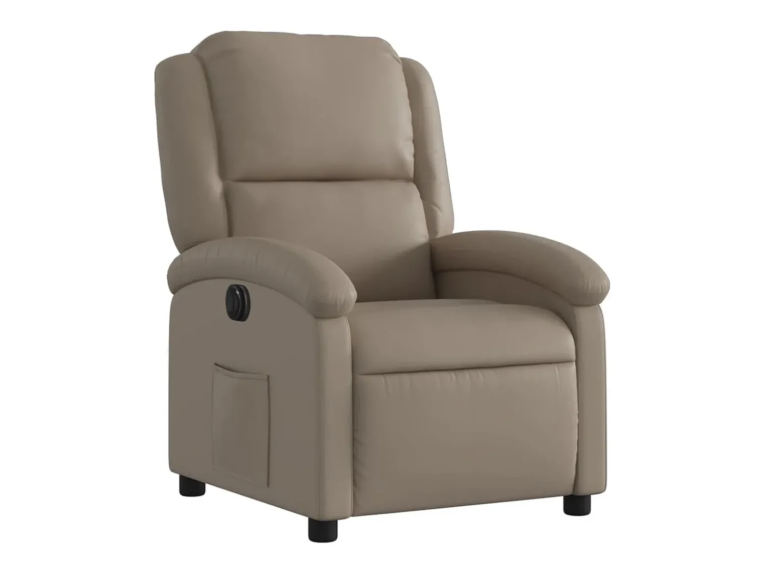 Sale Poltrona reclinável elétrica couro artificial cor cappuccino PT628988 Castanho