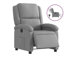 Poltrona| Poltrona reclinável elétrica tecido cinzento-claro PT646790 Cinzento claro