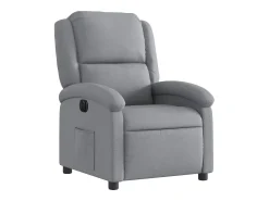 Poltrona| Poltrona reclinável elétrica tecido cinzento-claro PT646790 Cinzento claro