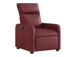 Discount Poltrona reclinável elétrica couro artificial tinto PT402905 Vermelho