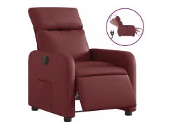 Discount Poltrona reclinável elétrica couro artificial tinto PT402905 Vermelho