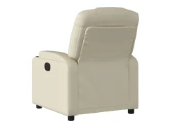 Best Poltrona reclinável elétrica couro artificial cor PT297729 Creme