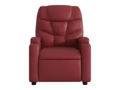 Poltrona|vidaxl Poltrona reclinável elétrica couro artificial tinto Vermelho