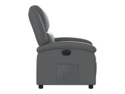 Poltrona|vidaxl Poltrona reclinável elétrica couro artificial Cinzento