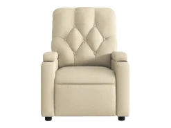 Poltrona|vidaxl Poltrona reclinável elétrica tecido cor Creme