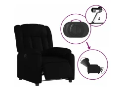 Discount Poltrona reclinável elétrica couro artificial PT194364 Preto