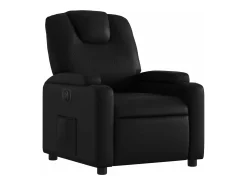 Best Poltrona reclinável elétrica couro artificial PT526811 Preto