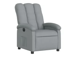 New Poltrona reclinável elétrica tecido cinzento-claro PT505859 Cinzento claro