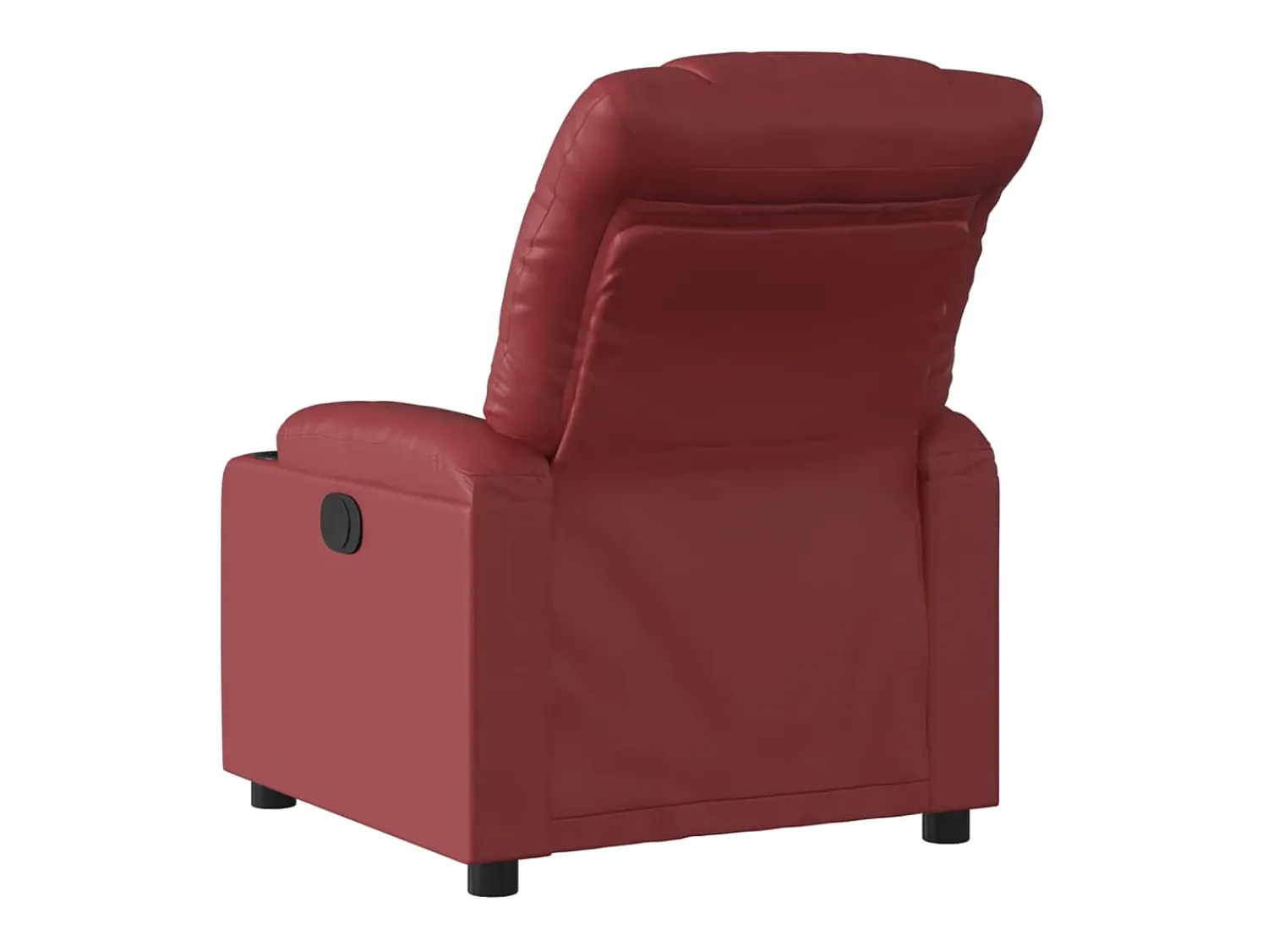 Poltrona* Poltrona reclinável elétrica couro artificial tinto PT673556 Vermelho