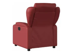 vidaxl Poltrona reclinável elétrica couro artificial tinto^ Poltrona