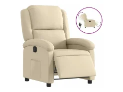 Poltrona|vidaxl Poltrona reclinável elétrica tecido cor Creme