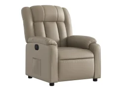 Poltrona|vidaxl Poltrona reclinável elétrica couro artificial cor cappuccino Castanho