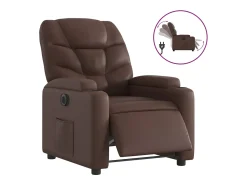 Discount Poltrona reclinável elétrica couro artificial PT773542 Castanho