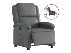 Discount Poltrona reclinável elétrica couro artificial PT766152 Cinzento