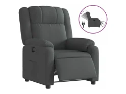 Poltrona| Poltrona reclinável elétrica tecido -escuro PT274249 Cinzento
