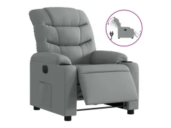 Poltrona* Poltrona reclinável elétrica tecido cinzento-claro PT609982 Cinzento claro