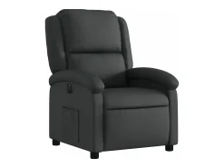Online vidaxl Poltrona reclinável elétrica couro genuíno Preto