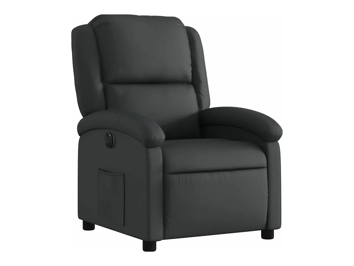 Online vidaxl Poltrona reclinável elétrica couro genuíno Preto
