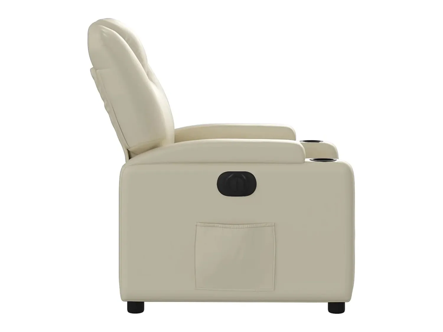 Poltrona|vidaxl Poltrona reclinável elétrica couro artificial cor Creme