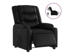 Poltrona* Poltrona reclinável elétrica couro artificial PT551068 Preto
