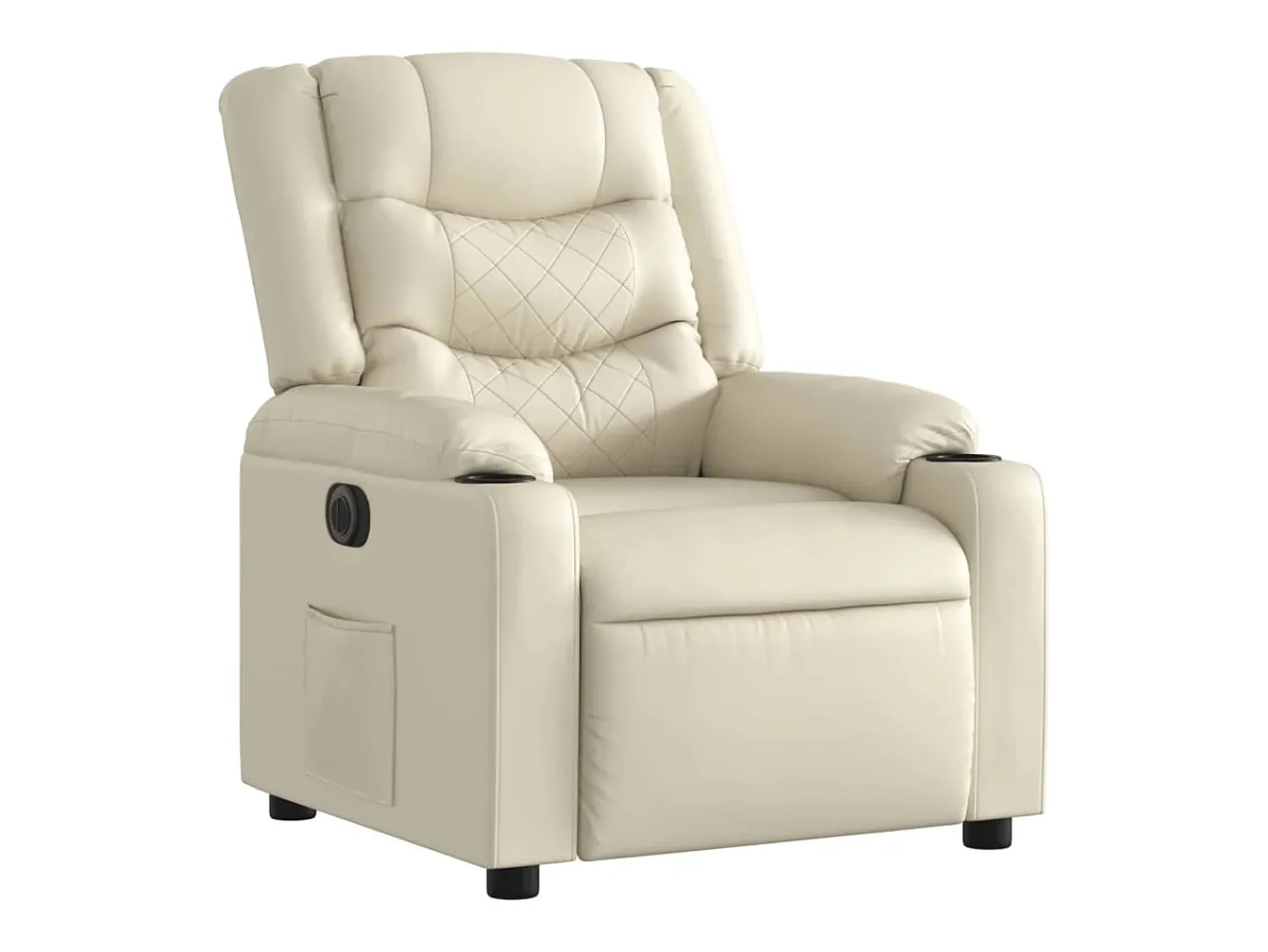Poltrona reclinável elétrica couro artificial cor PT533939^ Poltrona