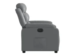 Poltrona|vidaxl Poltrona reclinável elétrica couro artificial Cinzento