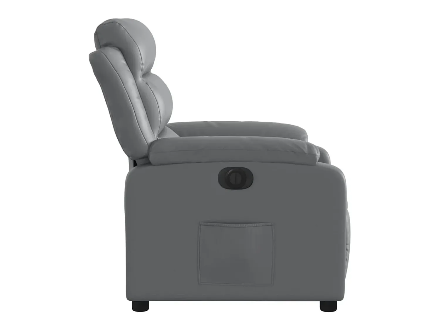Poltrona|vidaxl Poltrona reclinável elétrica couro artificial Cinzento