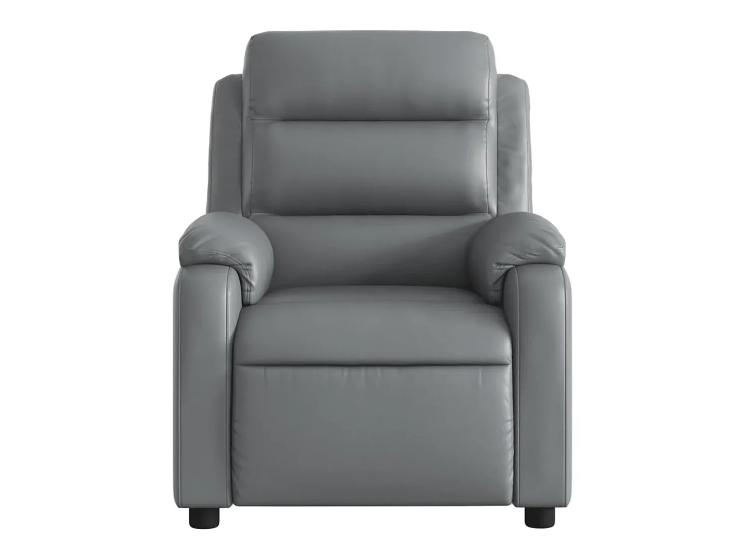 Poltrona|vidaxl Poltrona reclinável elétrica couro artificial Cinzento