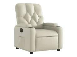 Poltrona reclinável elétrica couro artificial cor PT616555^ Poltrona