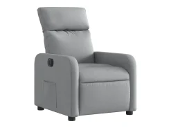 Poltrona*vidaxl Poltrona reclinável elétrica tecido -claro Cinzento